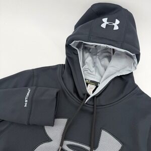 Under Armour ColdGear Black Hoodie Men's Small Storm Logo Activewear